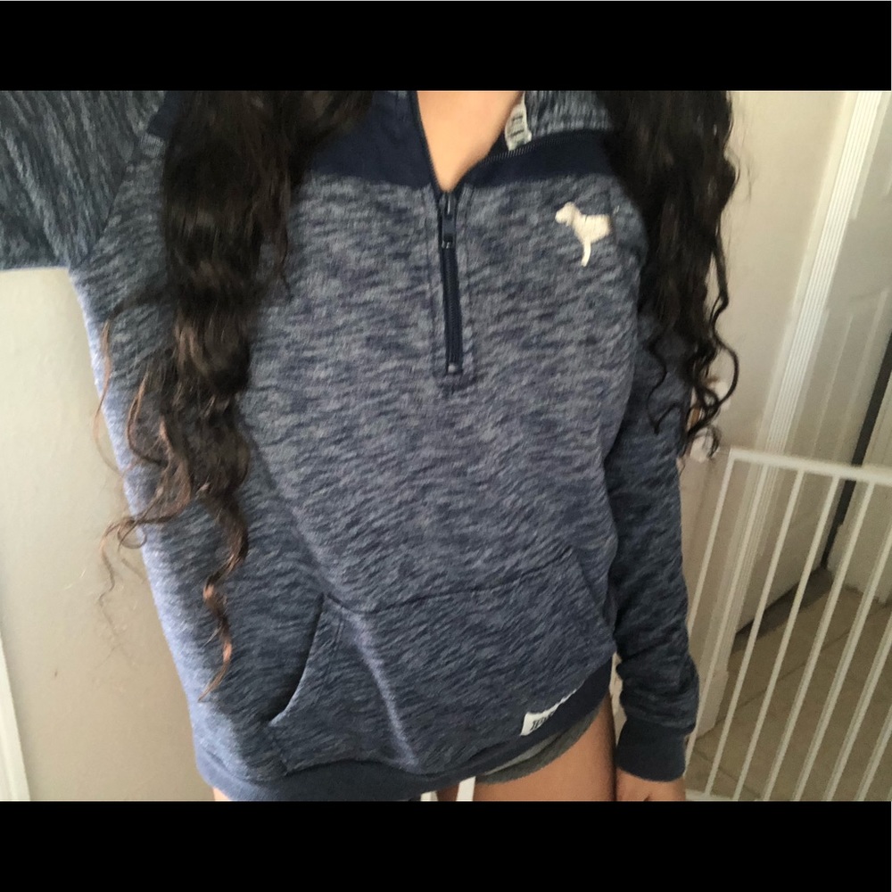 pink quarter zip